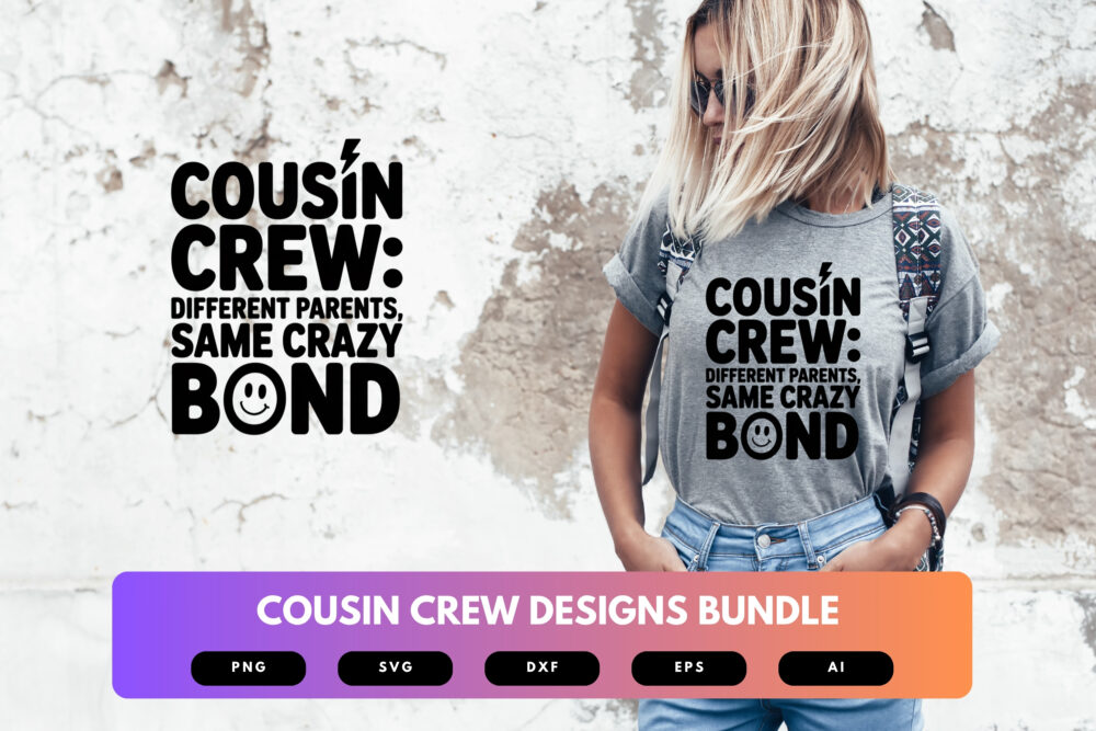 Cousin Crew SVG Bundle | Family Reunion Clipart, Matching Cousins Silhouette Cut Files for Cricut & Sublimation - Image 5