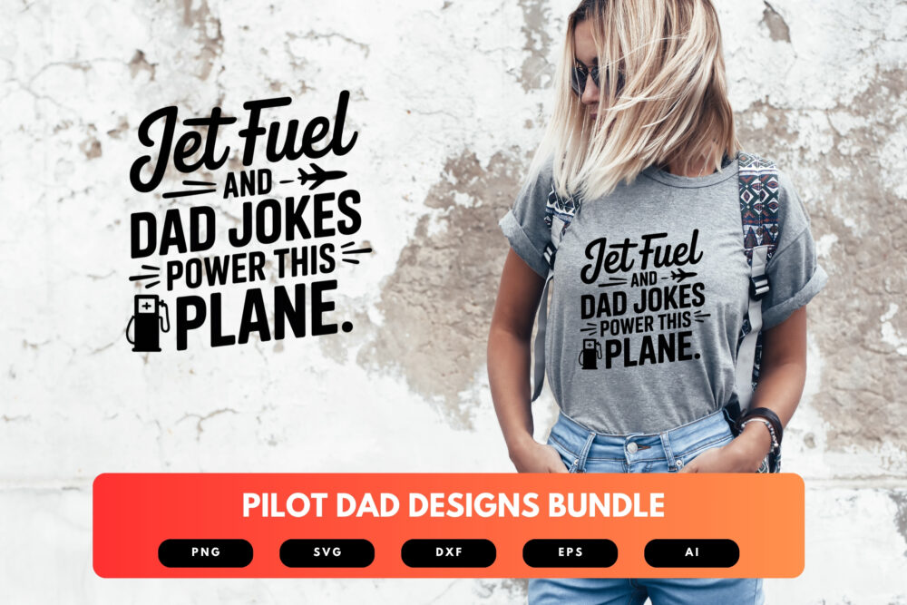 Pilot Dad SVG Bundle | Aviation Clipart, Funny Flying-Themed Silhouette Cut Files for Cricut & Sublimation - Image 6
