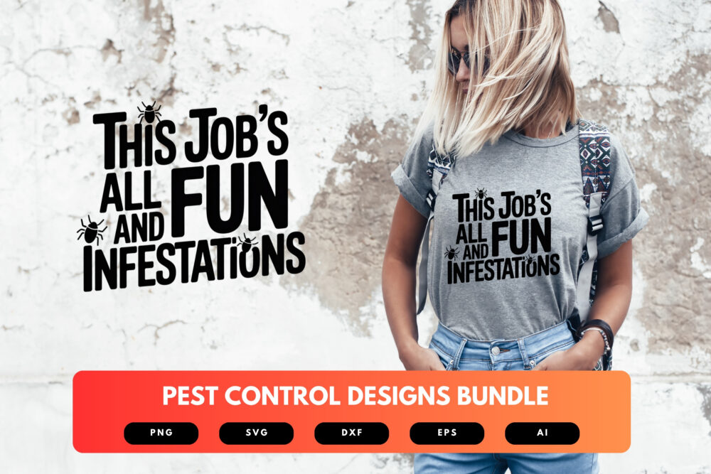 Pest Control SVG Bundle | Exterminator Clipart, Pest Removal Silhouette Cut Files for Cricut & Sublimation - Image 6