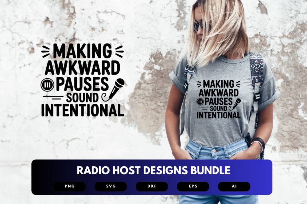 Radio Host SVG Bundle | Broadcasting Clipart, Podcast Silhouette Cut Files for Cricut & Sublimation - Image 6