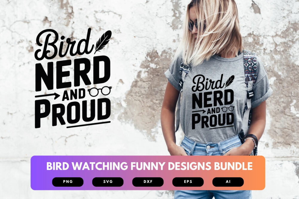Bird Watching SVG Bundle | Funny Birdwatcher Clipart , Silhouette Cut Files for Cricut & Sublimation - Image 6