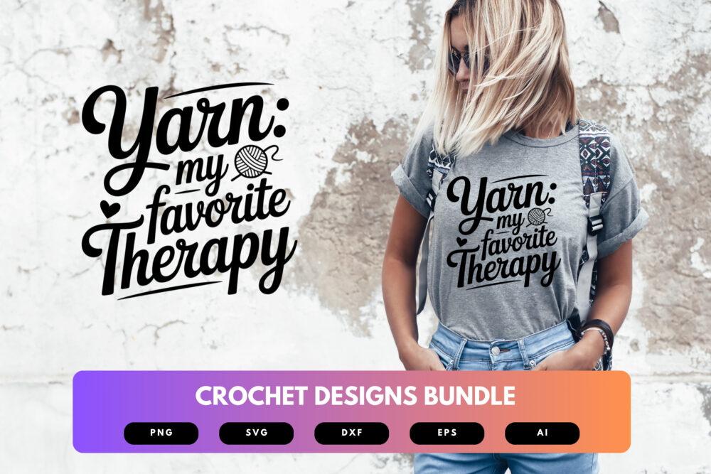 Crochet SVG Bundle | Funny Crochet Quotes , Yarn Lover Cut Files for Cricut & Sublimation - Image 6