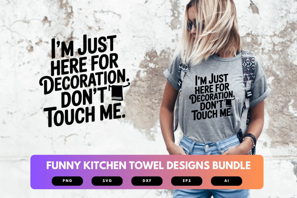 Funny Kitchen SVG Bundle | Dish Towel Sayings, Cooking Clipart , Cricut Cut Files for Farmhouse & Home Decor - Image 6