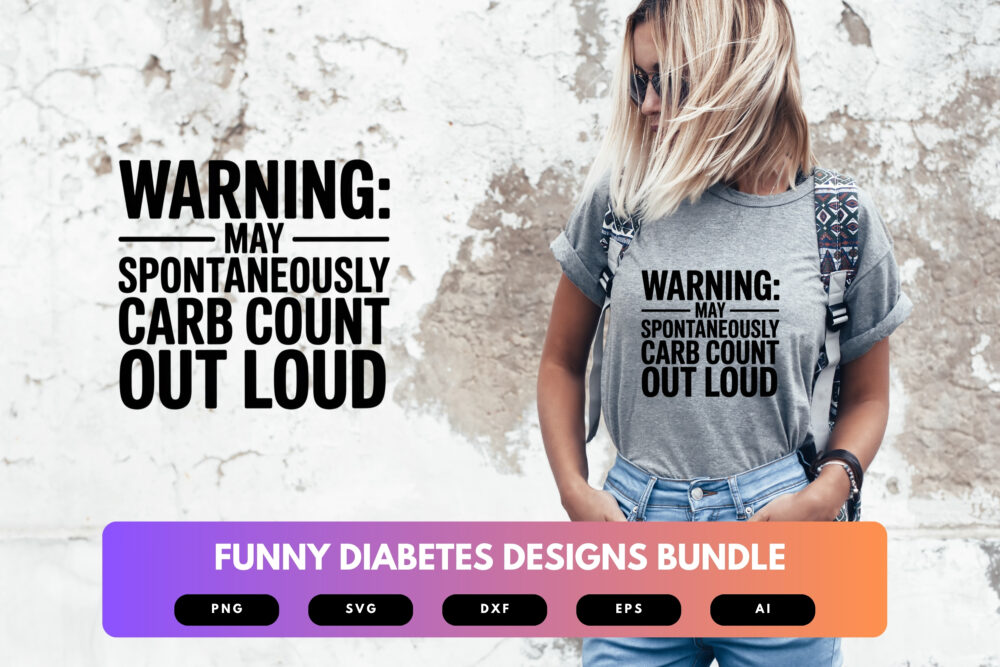 Funny Diabetes SVG Bundle | Diabetic Humor Clipart, Medical Awareness Cut Files for Cricut & Sublimation - Image 6