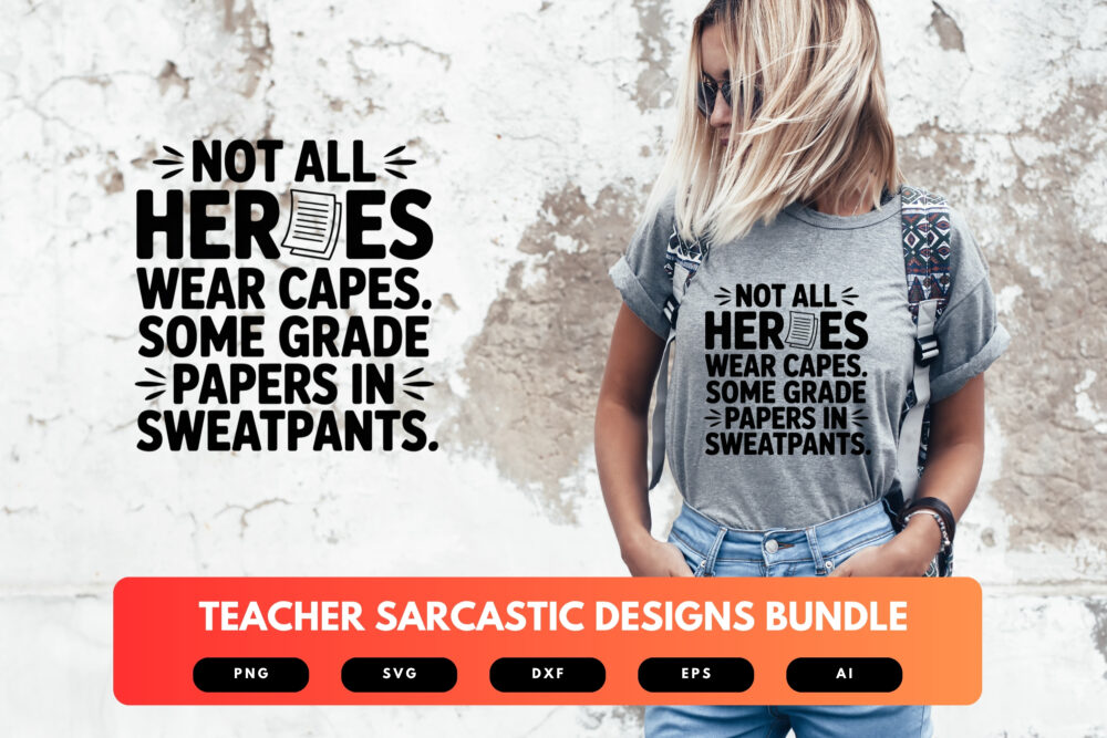 Teacher SVG Bundle | Sarcastic Teacher Quotes, Funny Educator Cut Files for Cricut & Sublimation - Image 6