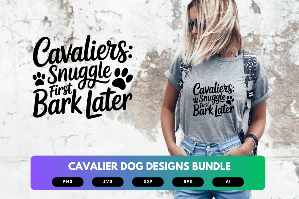 Cavalier King Charles Spaniel SVG Bundle | Dog Clipart, Cute Pet Silhouette Cut Files for Cricut & Sublimation - Image 6