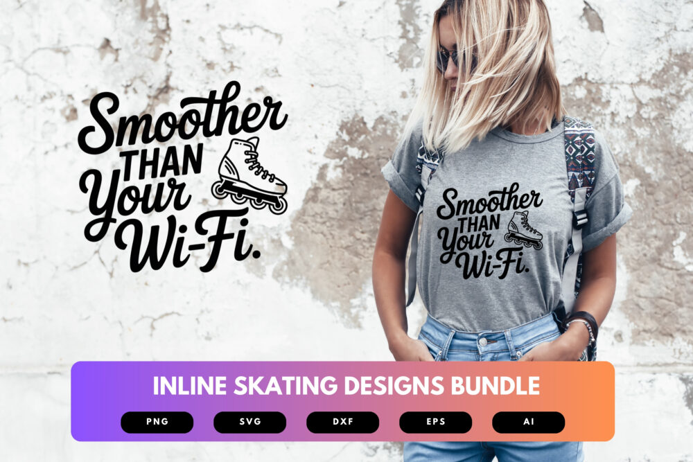 Inline Skating SVG Bundle | Rollerblade , Skater Life Cut Files for Cricut, Sublimation & Apparel - Image 6