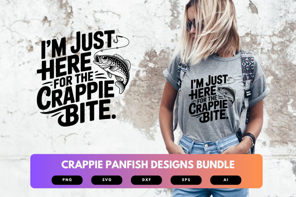 Crappie Panfish SVG Bundle | Freshwater Fishing , Angler Cut Files for Cricut, Sublimation & Outdoor Gear - Image 6