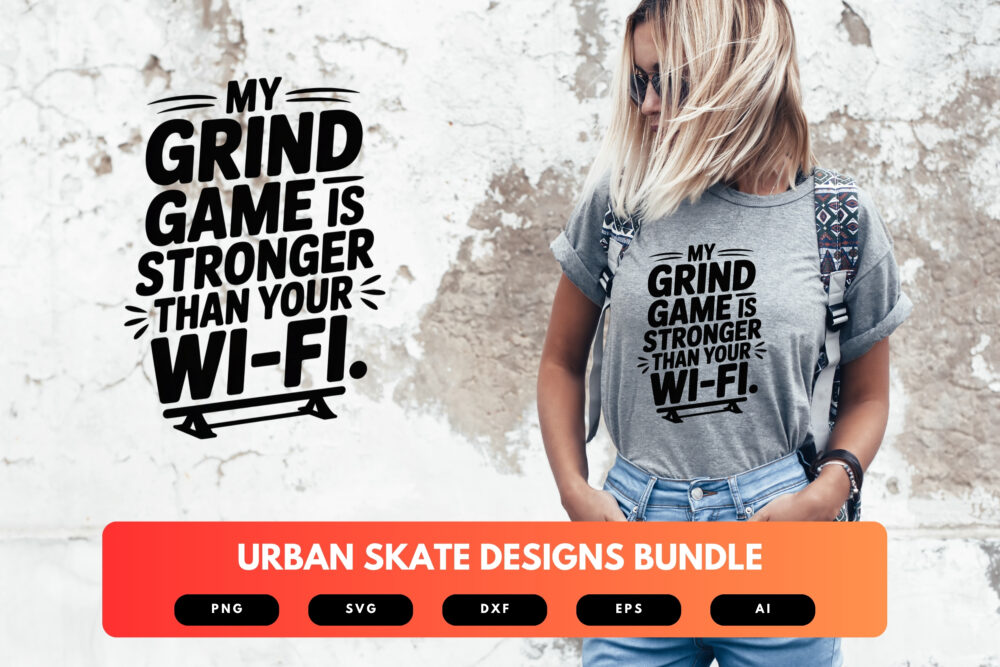 Urban Skate SVG Bundle | Street Skating Cut Files for Cricut, Sublimation & Skater Lifestyle Apparel - Image 5