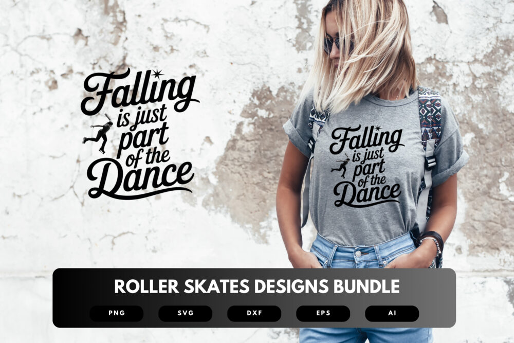 Roller Skates SVG Bundle | Retro Skating Quotes, Skater Girl Clipart and Roller Derby Cut Files for Cricut & Sublimation - Image 5