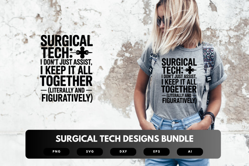 Surgical Tech SVG Bundle | Operating Room Quotes, Scrub Life Clipart and Medical Cut Files for Cricut & Sublimation - Image 5