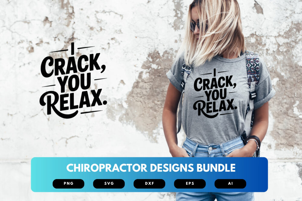 Chiropractor SVG Bundle | Spine Health Clipart, Chiropractic Silhouette Cut Files for Cricut & Sublimation - Image 5