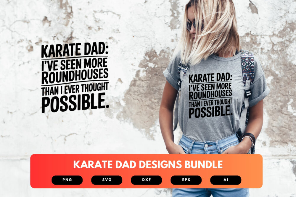 Karate Dad SVG Bundle | Martial Arts Clipart, Father Silhouette Cut Files for Cricut & Sublimation - Image 5