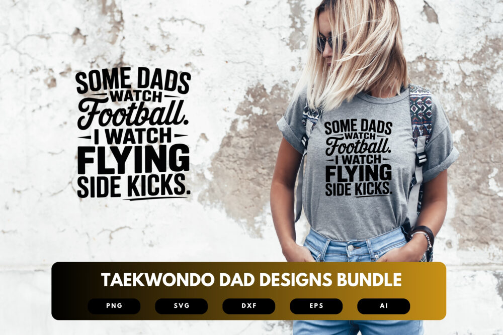 Taekwondo Dad SVG Bundle | Martial Arts Clipart, Father Silhouette Cut Files for Cricut & Sublimation - Image 5