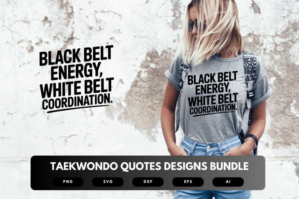 Taekwondo Quotes SVG Bundle | Martial Arts Motivation Clipart, Dojang Typography Cut Files for Cricut & Sublimation - Image 5
