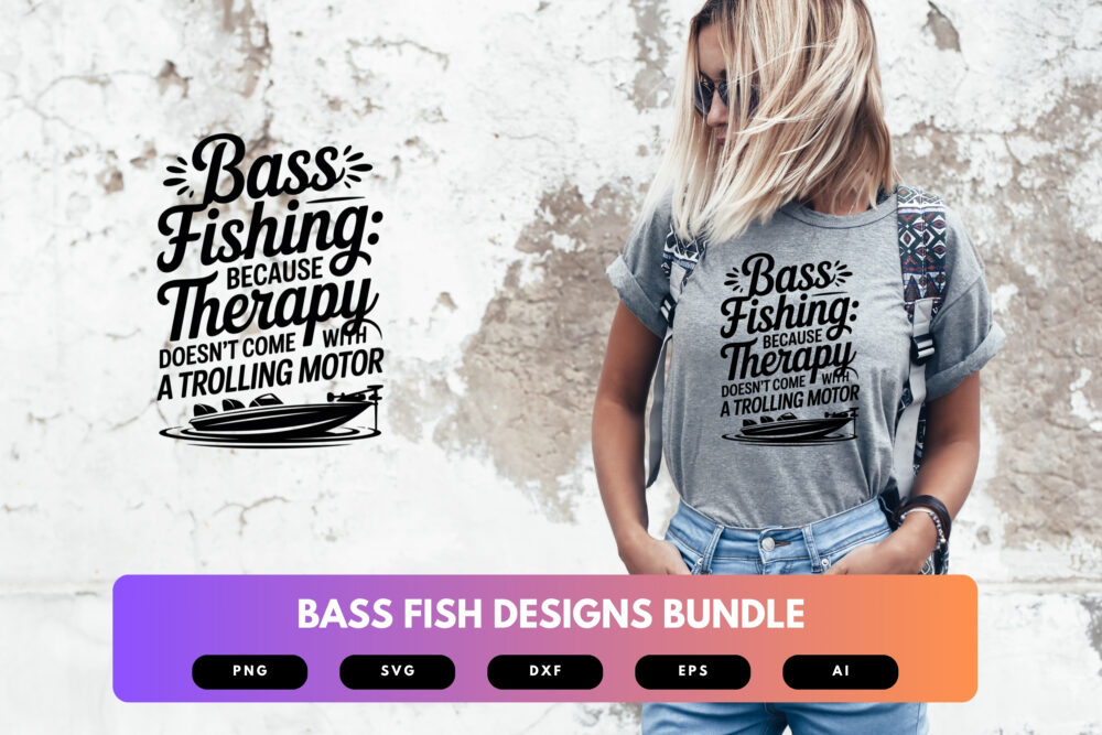 Bass Fish SVG Bundle | Fishing Silhouette Clipart, Angler Cut Files for Cricut & Sublimation - Image 5