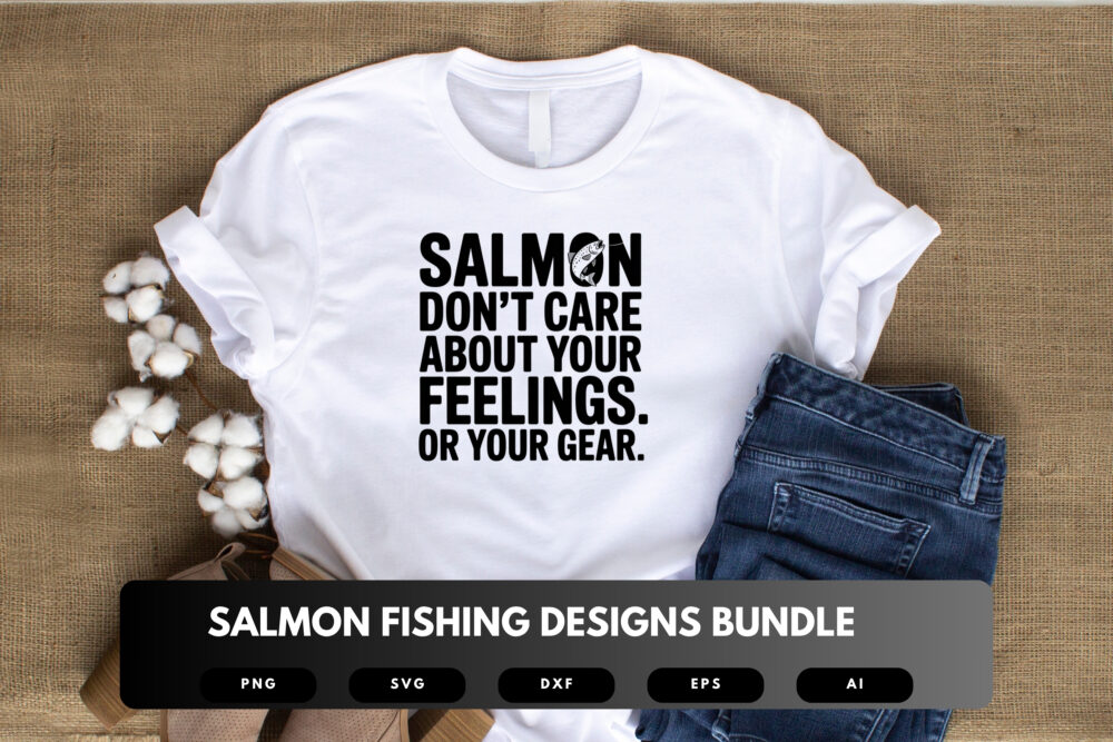 Salmon Fishing SVG Bundle | Angler Clipart, Fishing Quote Cut Files for Cricut & Sublimation - Image 4