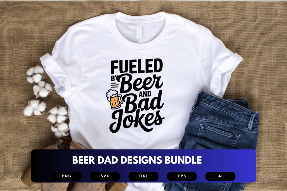 Beer Dad SVG Bundle | Funny Father’s Day Clipart, Beer Mug Silhouette Cut Files for Cricut & Sublimation - Image 4