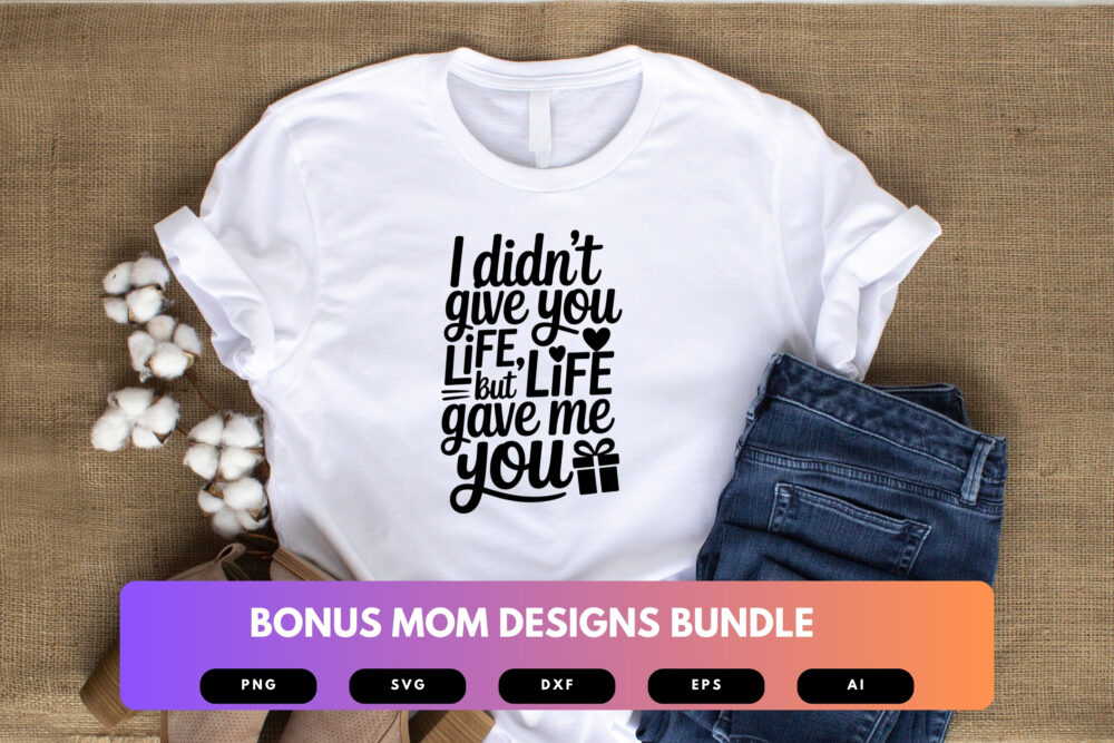 Bonus Mom SVG Bundle | Stepmom Quotes, Mother's Day Clipart , Silhouette Cut Files for Cricut & Sublimation - Image 5