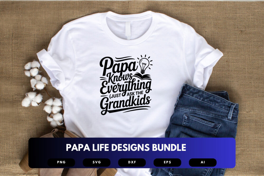 Papa Life SVG Bundle | Funny Dad Quotes, Grandfather Clipart , Silhouette Cut Files for Cricut & Sublimation - Image 5