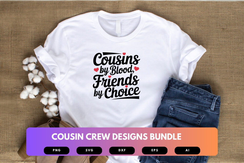 Cousin Crew SVG Bundle | Family Quotes, Matching Cousin Clipart , Silhouette Cut Files for Cricut & Sublimation - Image 5
