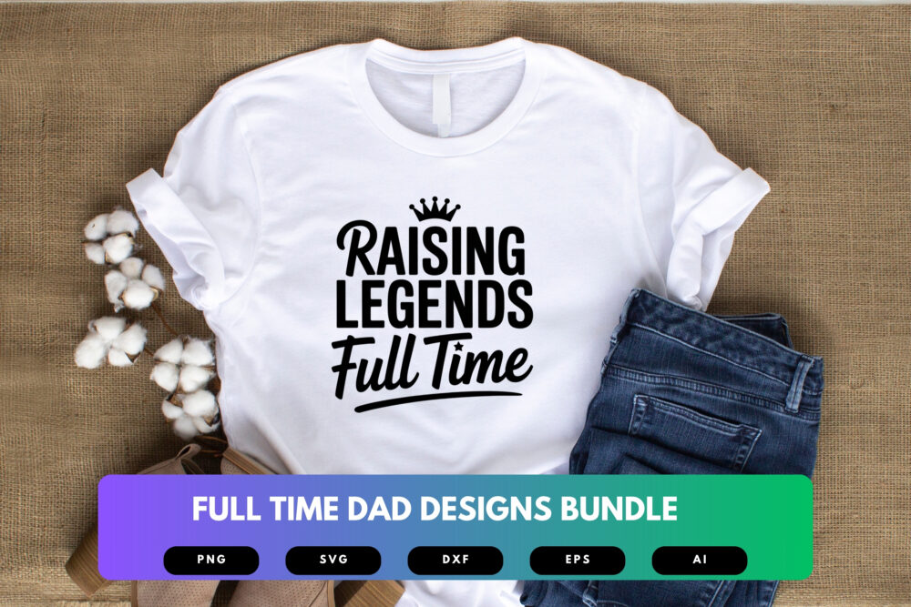 Full-Time Dad SVG Bundle | Funny Father Clipart, Dad Life Quote Cut Files for Cricut & Sublimation - Image 4