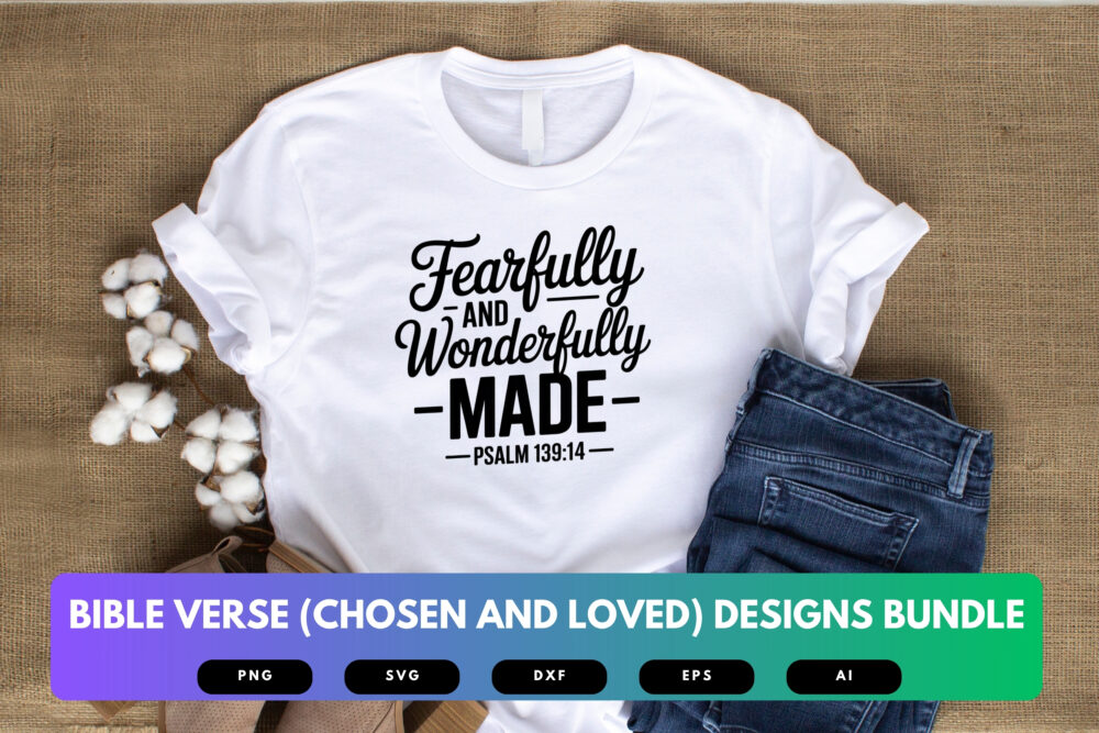 Chosen and Loved SVG Bundle | Bible Verse Cut Files, Christian Affirmation Designs for Cricut & Sublimation - Image 5