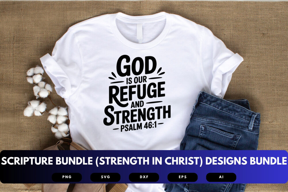 Strength in Christ SVG Bundle | Bible Verse Cut Files, Christian Encouragement Designs for Cricut & Sublimation - Image 5