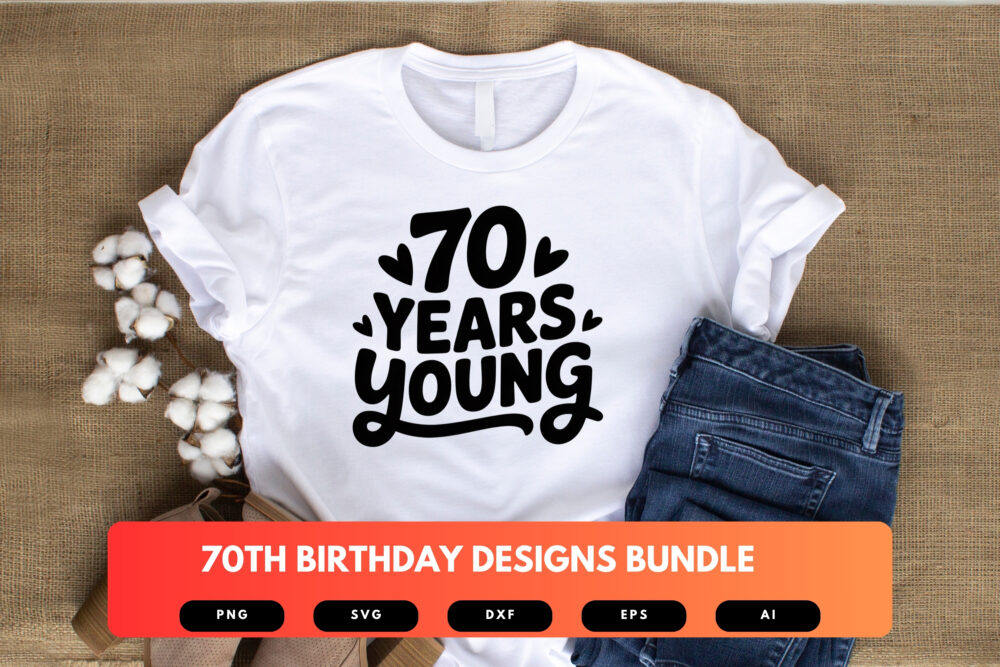 70th Birthday SVG Bundle | Funny Seventy Clipart, Milestone Birthday Cut Files for Cricut & Sublimation - Image 5