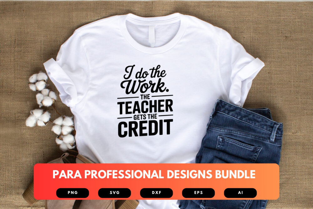 Para Professional SVG Bundle | School Staff Clipart, Teacher Aide Silhouette Cut Files for Cricut & Sublimation - Image 5