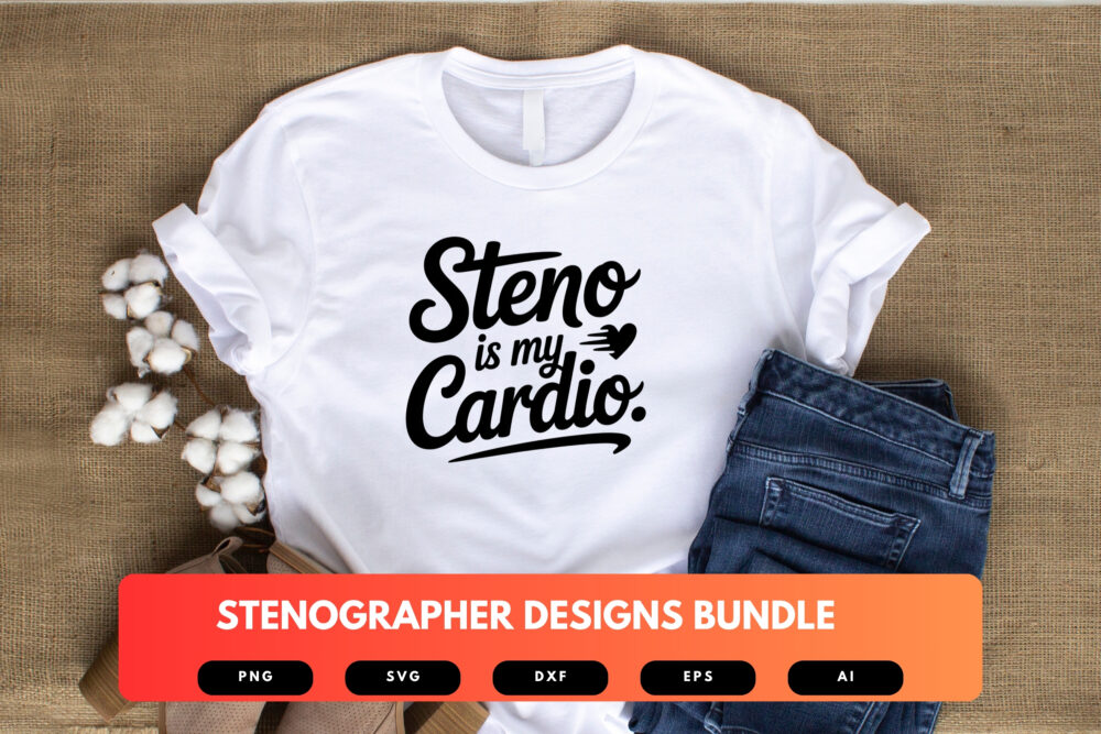 Stenographer SVG Bundle | Funny Stenography Shirt Designs, Court Reporter Clipart , Cut Files for Cricut & Sublimation - Image 5