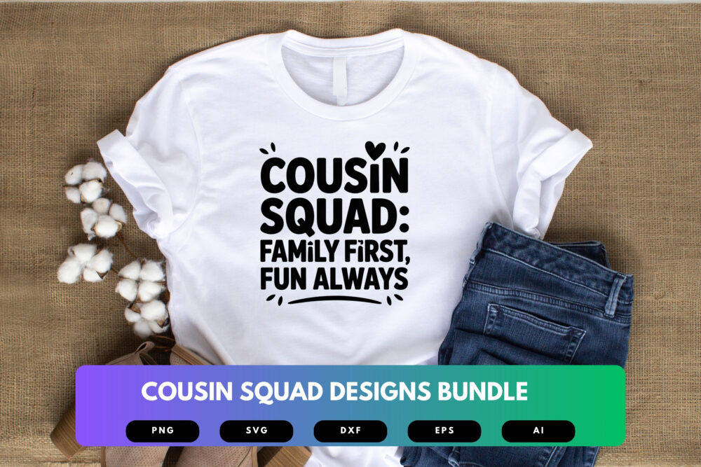 Cousin Squad SVG Bundle | Matching Family Clipart, Cousin Reunion Silhouette Cut Files for Cricut & Sublimation - Image 4