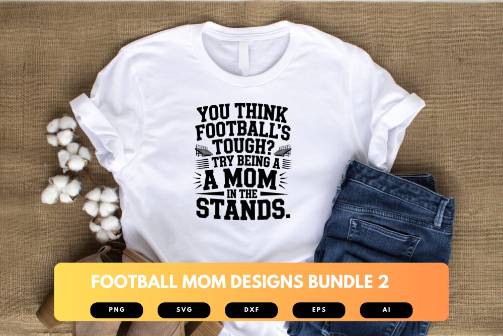Football Mom SVG Bundle | Game Day Clipart, Proud Sports Mom Silhouette Cut Files for Cricut & Sublimation - Image 4