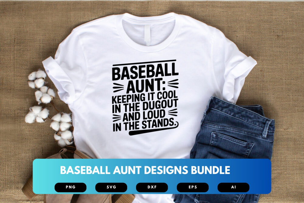 Baseball Aunt SVG Bundle | Sports Quotes, Baseball Clipart, Game Day Designs for Cricut & Sublimation Cut Files - Image 4