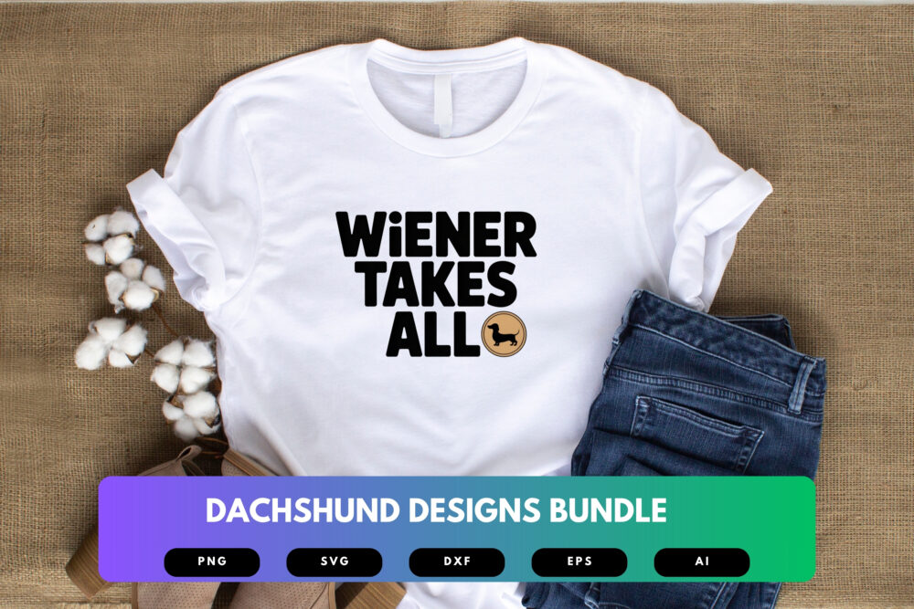 Dachshund SVG Bundle | Dog Clipart, Funny Wiener Dog Silhouette Cut Files for Cricut & Sublimation - Image 5