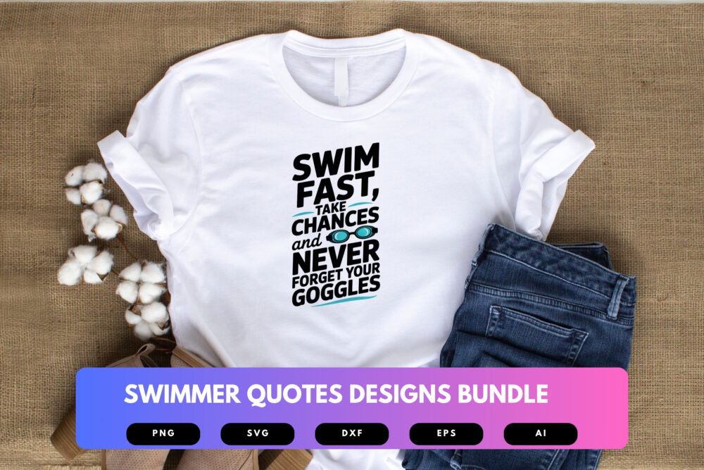 Swimmer Quotes SVG Bundle | Motivational Swim Sayings, Pool Life Graphics and Athletic Cut Files for Cricut & Sublimation - Image 4