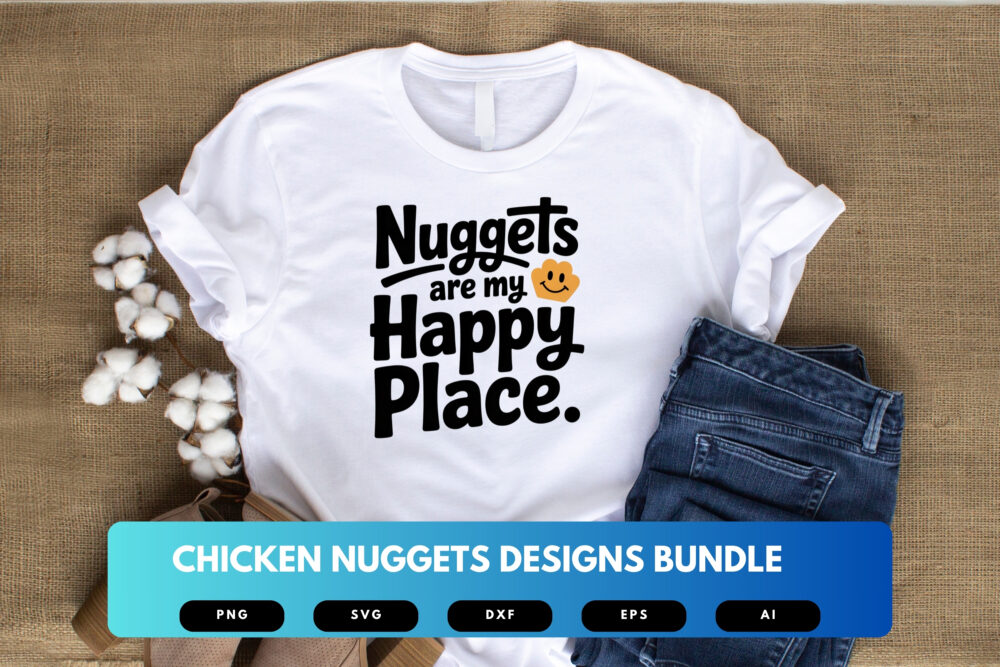 Chicken Nugget SVG Bundle | Funny Food Clipart, Fast Food Silhouette Cut Files for Cricut & Sublimation - Image 4