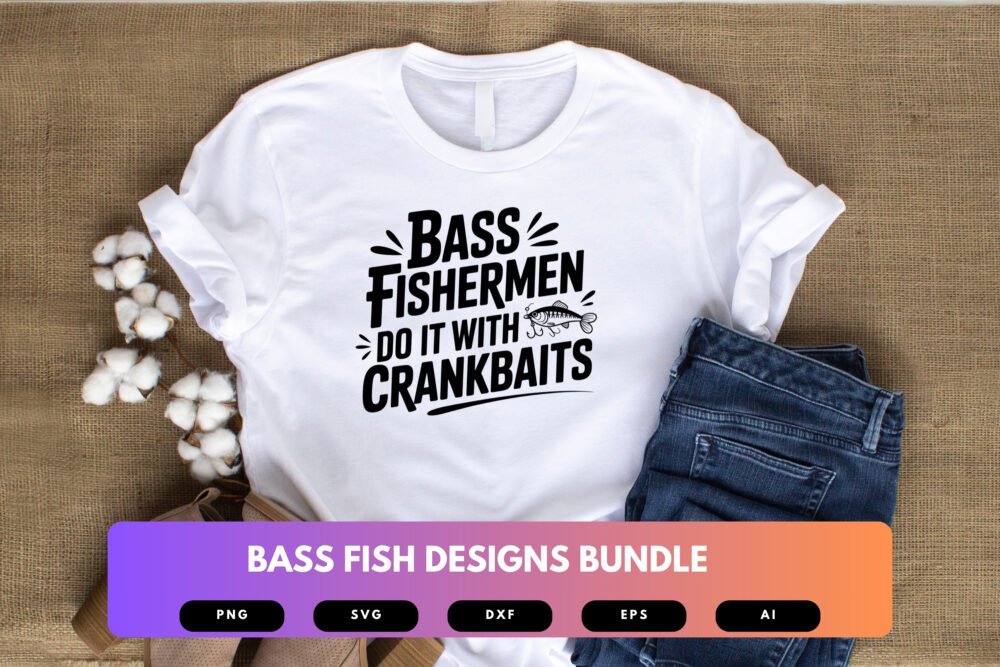 Bass Fish SVG Bundle | Fishing Silhouette Clipart, Angler Cut Files for Cricut & Sublimation - Image 4