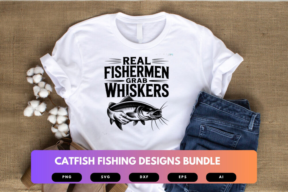 Catfish Fishing SVG Bundle | Angler Clipart, Fishing Silhouette Cut Files for Cricut & Sublimation - Image 3