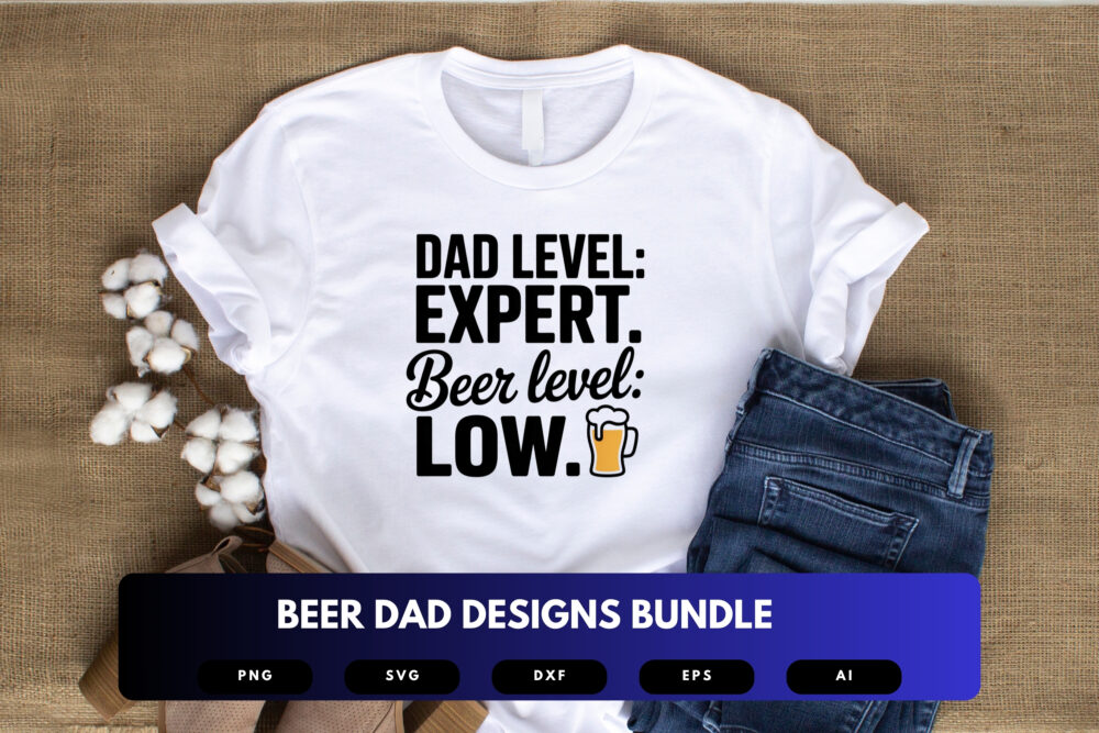 Beer Dad SVG Bundle | Funny Father’s Day Clipart, Beer Mug Silhouette Cut Files for Cricut & Sublimation - Image 3