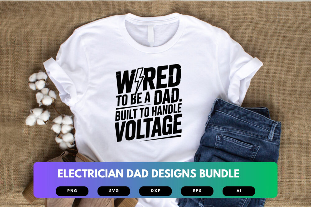Electrician Dad SVG Bundle | Funny Electrical Clipart, Voltage Silhouette Cut Files for Cricut & Sublimation - Image 3