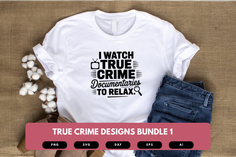 True Crime SVG Bundle | Funny Crime Junkie Quotes, Murder Mystery Clipart for Cricut & Sublimation - Image 3