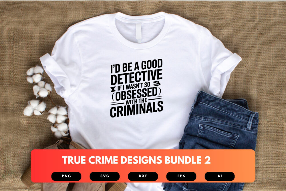 True Crime SVG Bundle | Crime Junkie Quotes, Murder Mystery Clipart for Cricut & Sublimation - Image 3
