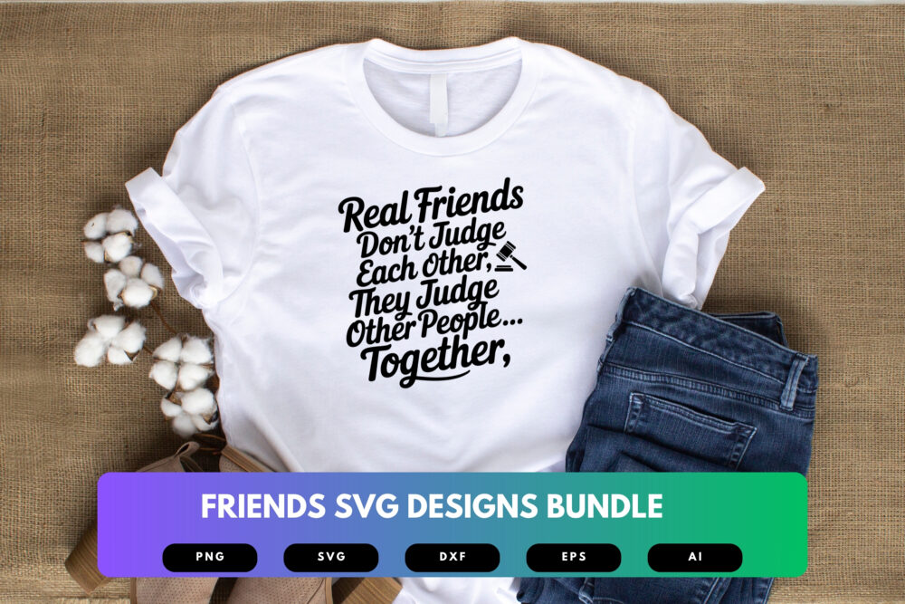Friends SVG Bundle | Friendship Quotes , Bestie Cut Files for Cricut, Silhouette & Sublimation - Image 4