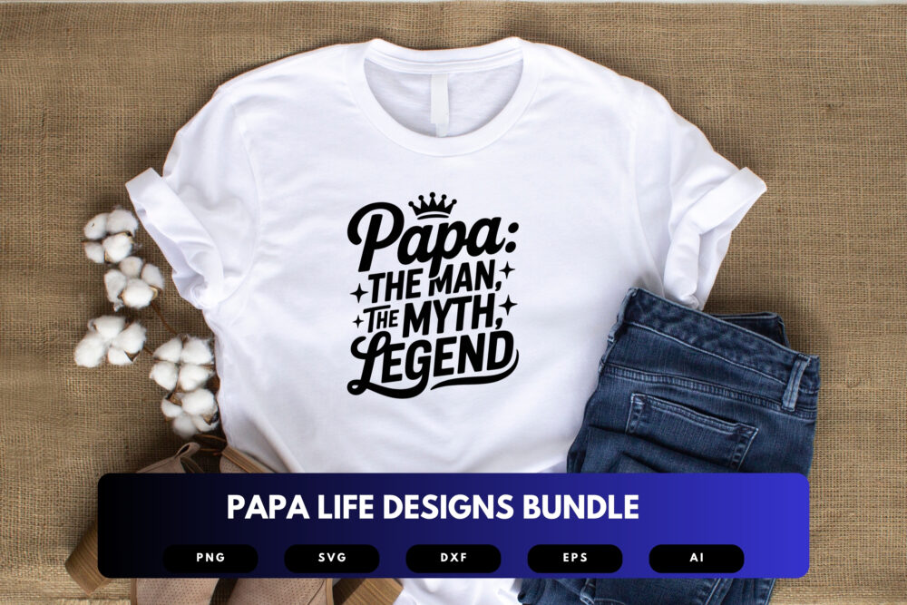 Papa Life SVG Bundle | Funny Dad Quotes, Grandfather Clipart , Silhouette Cut Files for Cricut & Sublimation - Image 4