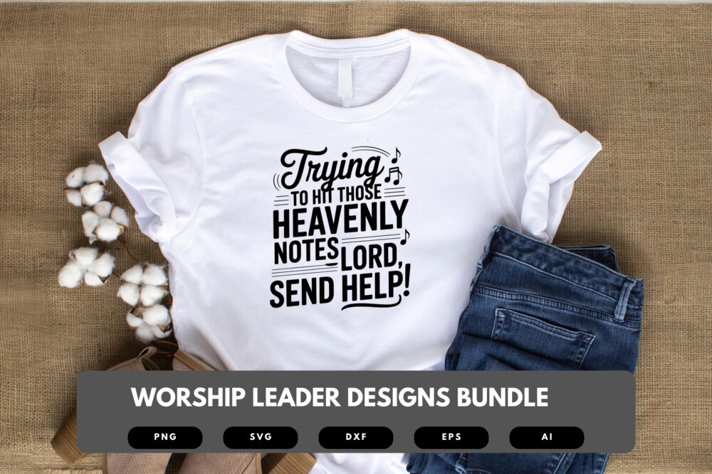 Worship Leader SVG Bundle | Faith Quotes for Church, Cricut Cut Files, Sublimation & DIY Crafts - Image 3