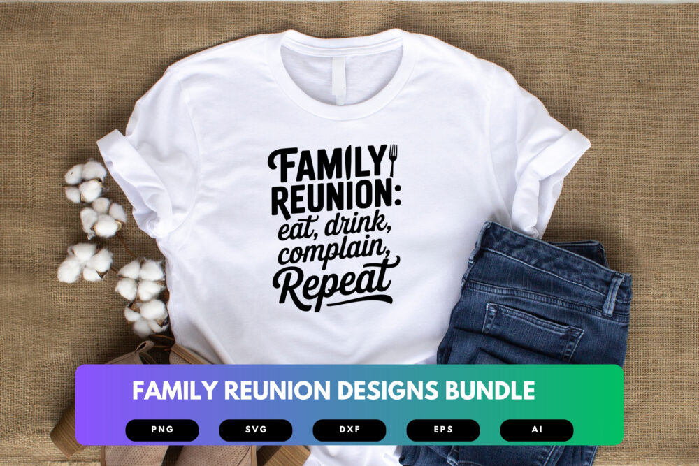 Family Reunion SVG Bundle | Funny Family Quotes, Reunion Clipart , Silhouette Cut Files for Cricut & Sublimation - Image 4