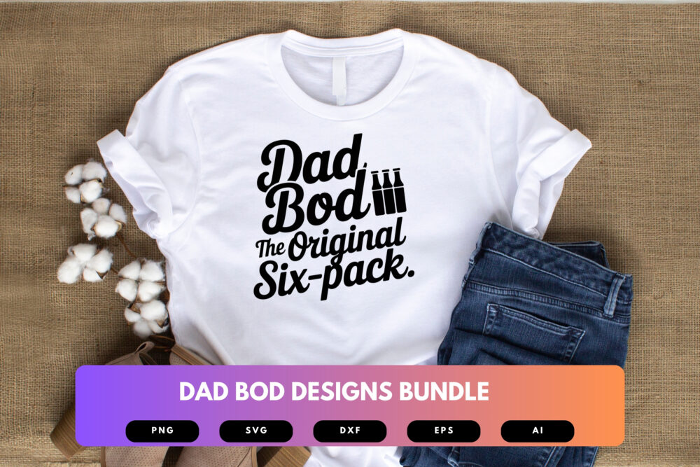Dad Bod SVG Bundle | Funny Father Clipart, Dad Life Silhouette Cut Files for Cricut & Sublimation - Image 4