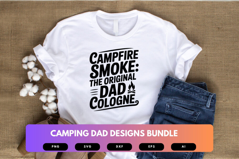 Camping Dad SVG Bundle | Outdoor Father Clipart, Campfire Silhouette Cut Files for Cricut & Sublimation - Image 3