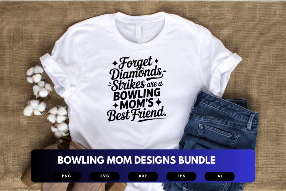 Bowling Mom SVG Bundle | Cute Bowling Clipart, Sports Silhouette Cut Files for Cricut & Sublimation - Image 3